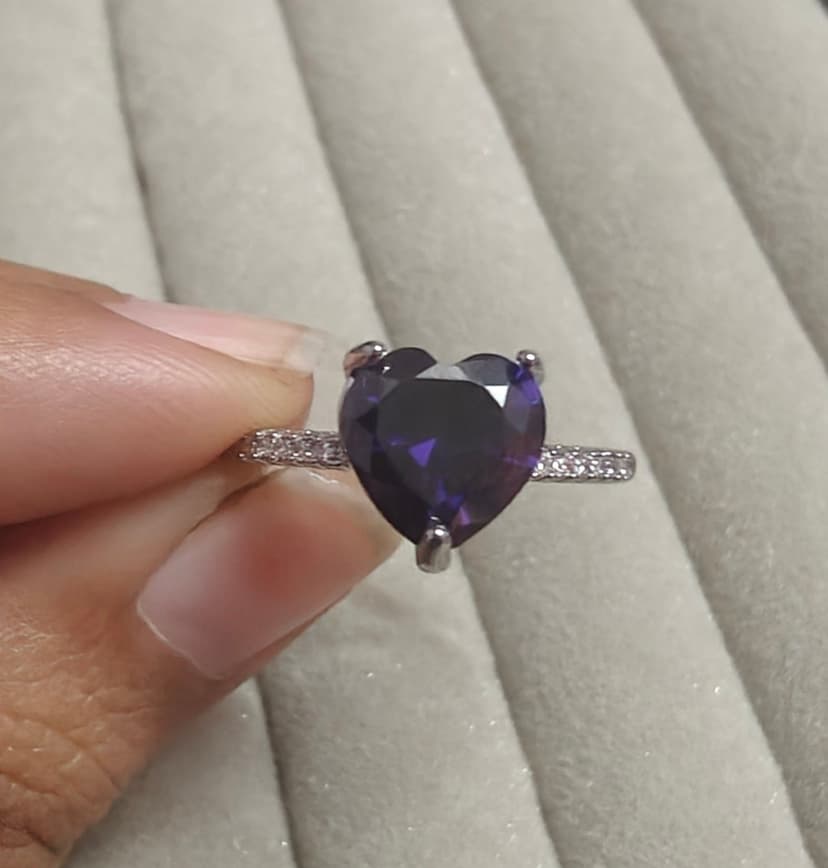 Purple Love Daimond Ring
